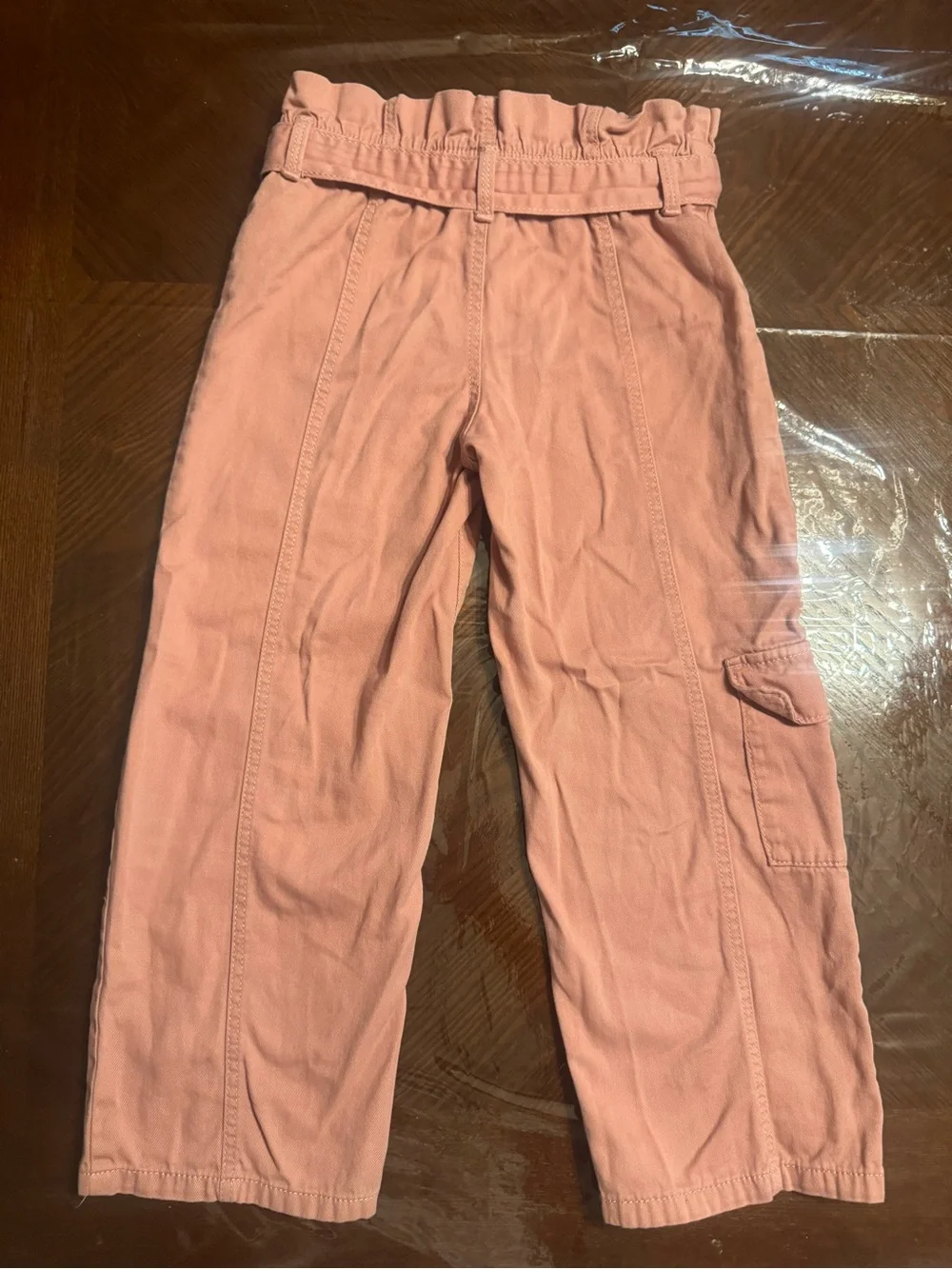 OshKosh B'gosh Dusty Pink Cargo Pants with Paperbag Waist